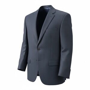 Lauren Ralph Lauren Men's Plaid Wool Blend Sport Coat Jacket Navy Blue Size X